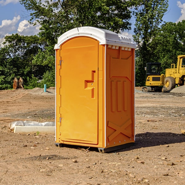 how often are the porta potties cleaned and serviced during a rental period in Duchouquet OH